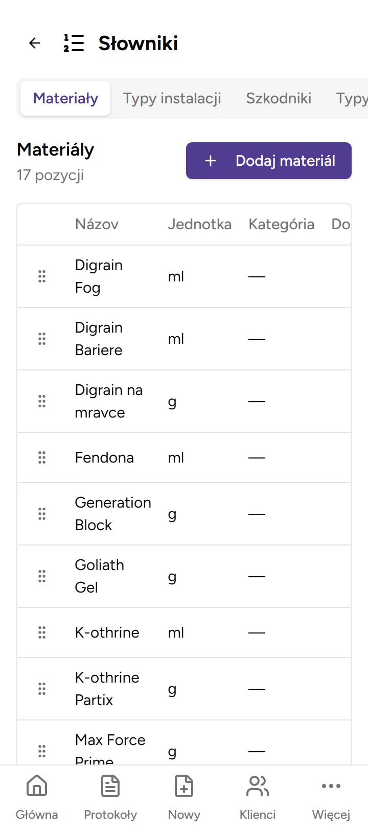 Własne katalogi - mobile